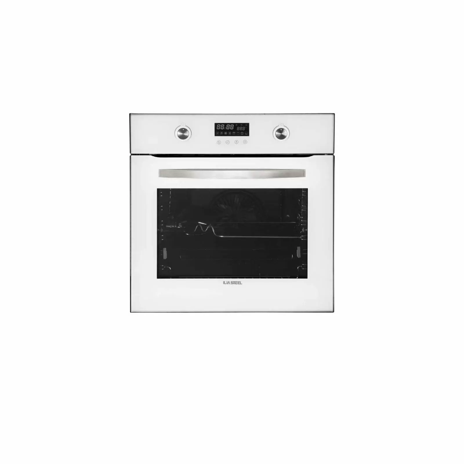 فر توکار تمام برقی شیشه ای IO_101W سفید ایلیا استیل کد:007222